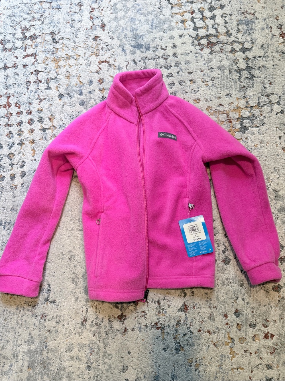 Columbia Kids Bright Pink Full-Zip Fleece Jacket